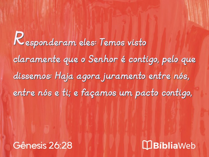 Gênesis 26:28 em imagem para compartilhar
