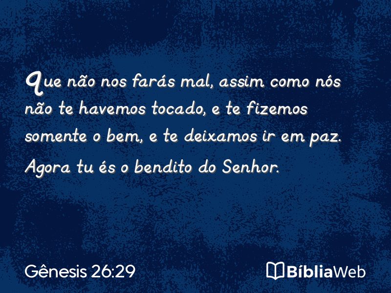 Gênesis 26:29 em imagem para compartilhar