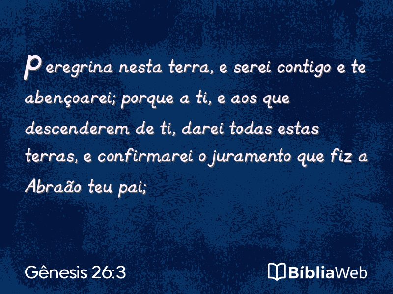 Gênesis 26:3 em imagem para compartilhar