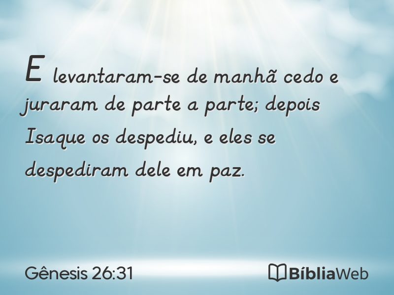 Gênesis 26:31 em imagem para compartilhar