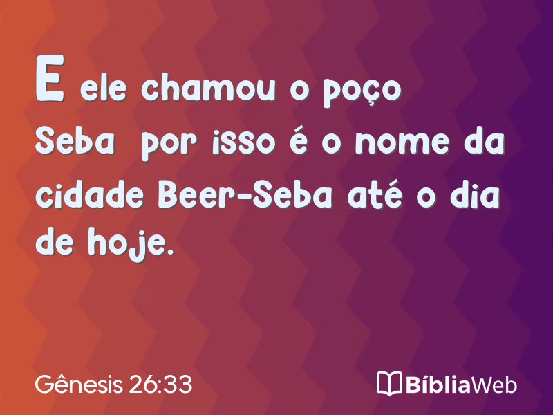 Gênesis 26:33 em imagem para compartilhar