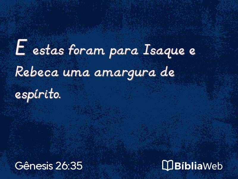 Gênesis 26:35 em imagem para compartilhar