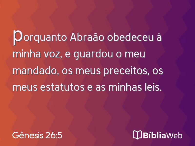 Gênesis 26:5 em imagem para compartilhar