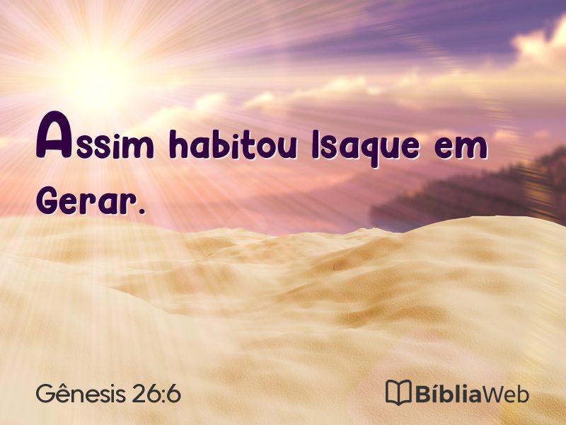 Gênesis 26:6 em imagem para compartilhar