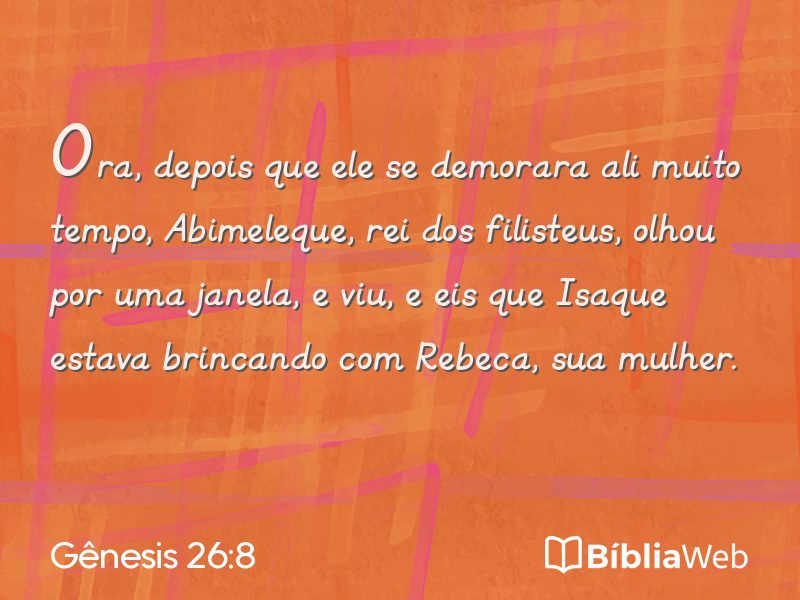 Gênesis 26:8 em imagem para compartilhar