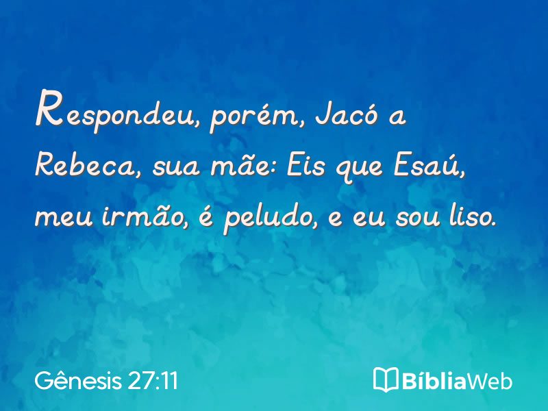 Gênesis 27:11 em imagem para compartilhar