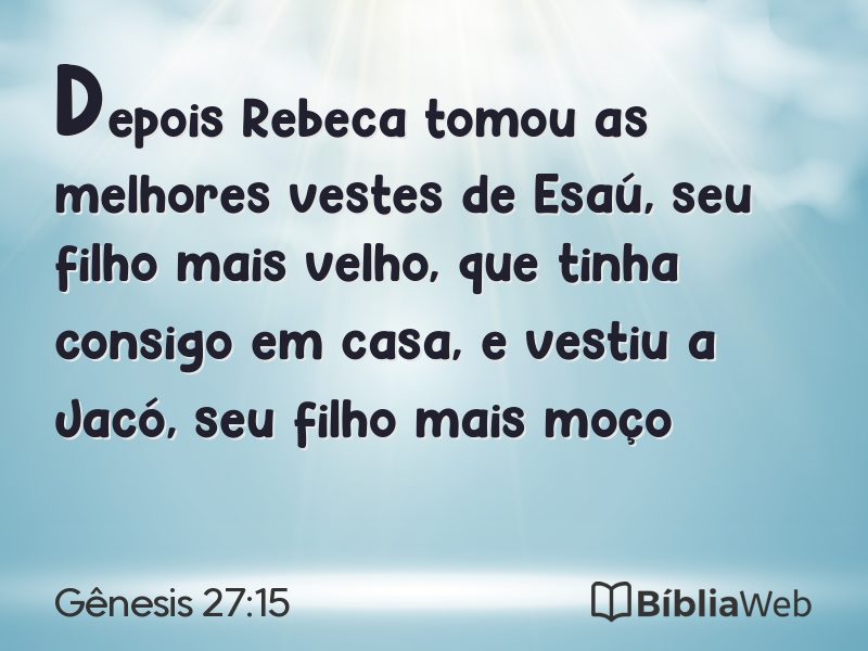 Gênesis 27:15 em imagem para compartilhar