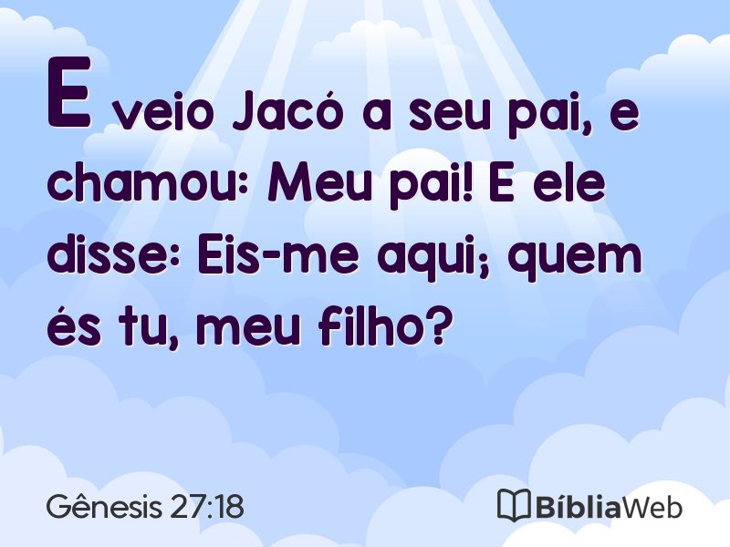 Gênesis 27:18 em imagem para compartilhar