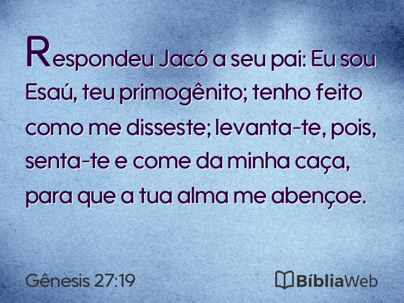 Gênesis 27:19 em imagem para compartilhar