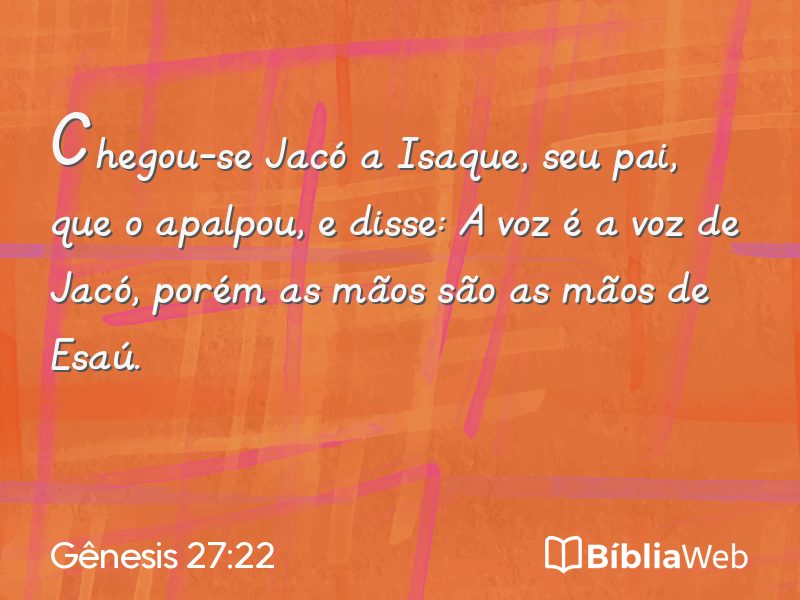 Gênesis 27:22 em imagem para compartilhar