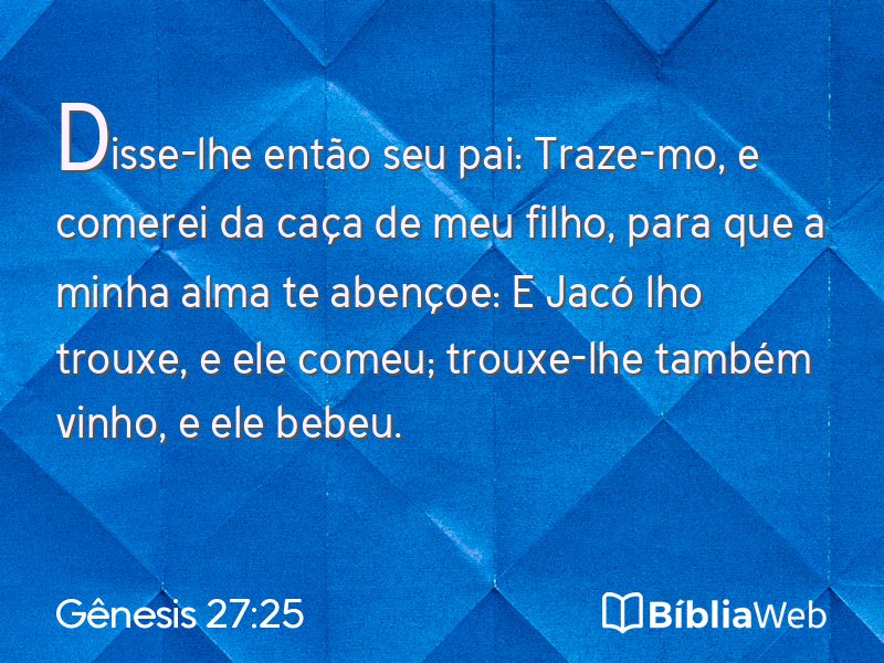 Gênesis 27:25 em imagem para compartilhar