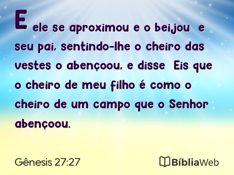 Gênesis 27:27 em imagem para compartilhar