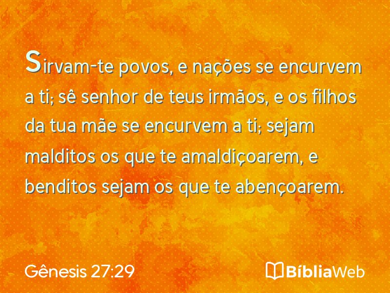 Gênesis 27:29 em imagem para compartilhar