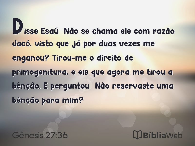 Gênesis 27:36 em imagem para compartilhar
