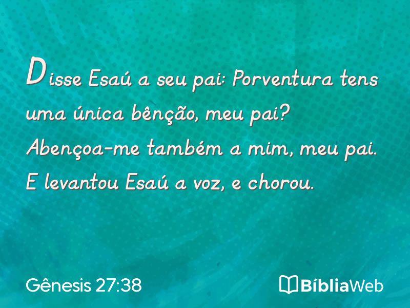 Gênesis 27:38 em imagem para compartilhar