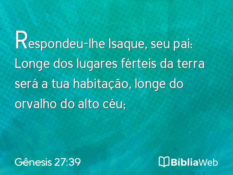 Gênesis 27:39 em imagem para compartilhar