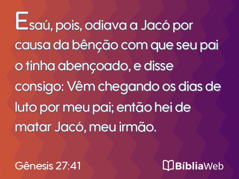 Gênesis 27:41 em imagem para compartilhar