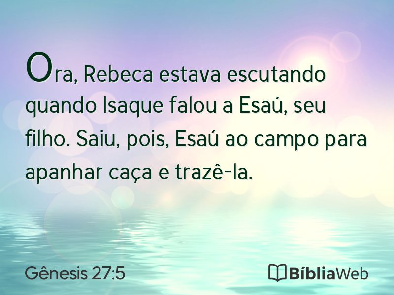 Gênesis 27:5 em imagem para compartilhar
