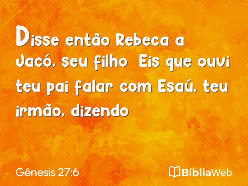 Gênesis 27:6 em imagem para compartilhar