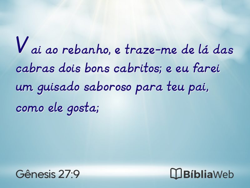 Gênesis 27:9 em imagem para compartilhar