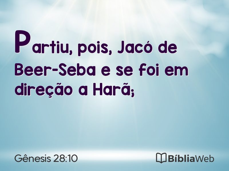 Gênesis 28:10 em imagem para compartilhar