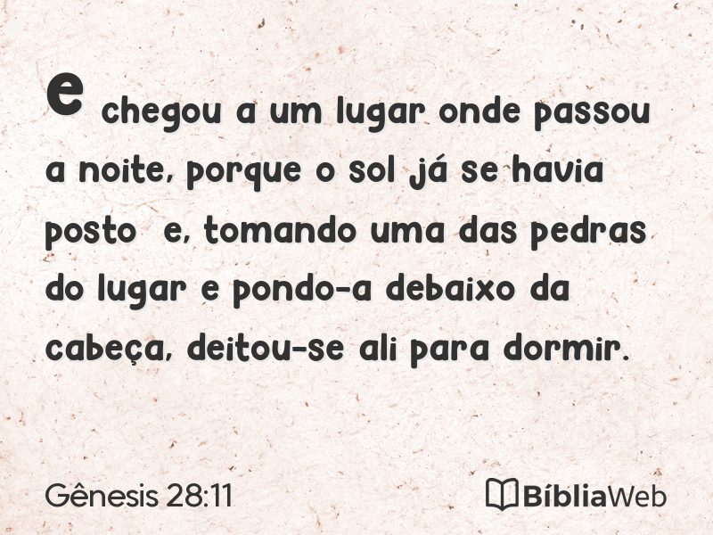 Gênesis 28:11 em imagem para compartilhar