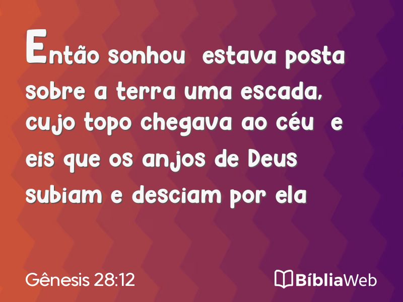 Gênesis 28:12 em imagem para compartilhar