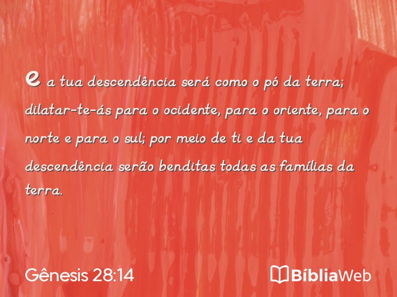 Gênesis 28:14 em imagem para compartilhar
