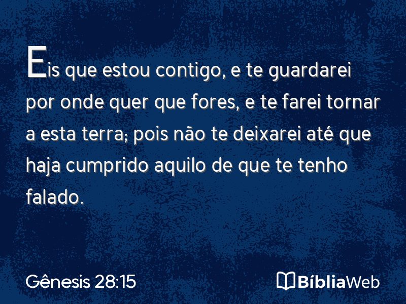 Gênesis 28:15 em imagem para compartilhar