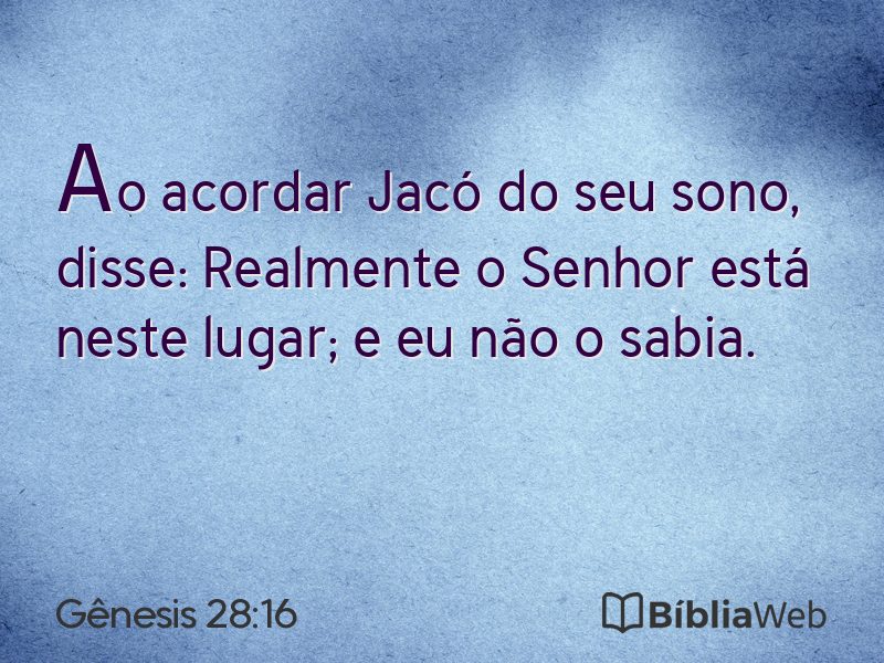 Gênesis 28:16 em imagem para compartilhar