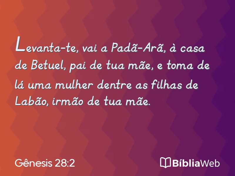 Gênesis 28:2 em imagem para compartilhar