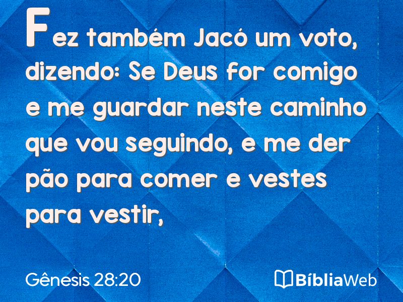 Gênesis 28:20 em imagem para compartilhar