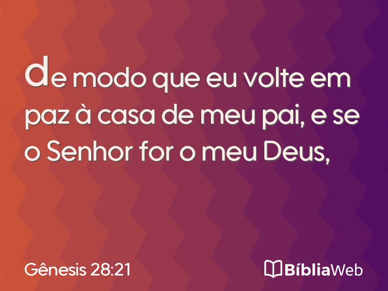 Gênesis 28:21 em imagem para compartilhar