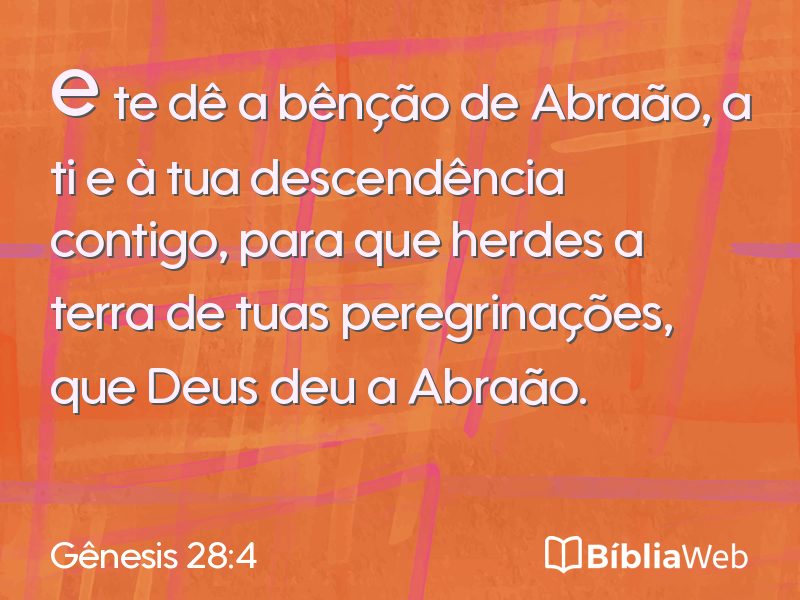 Gênesis 28:4 em imagem para compartilhar