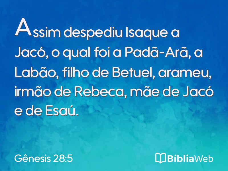 Gênesis 28:5 em imagem para compartilhar