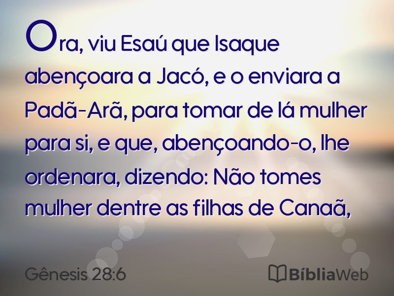 Gênesis 28:6 em imagem para compartilhar