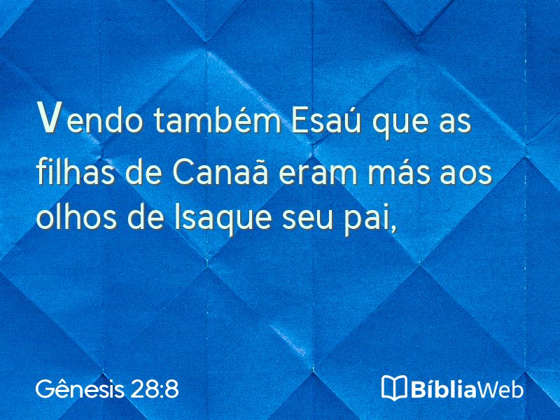 Gênesis 28:8 em imagem para compartilhar