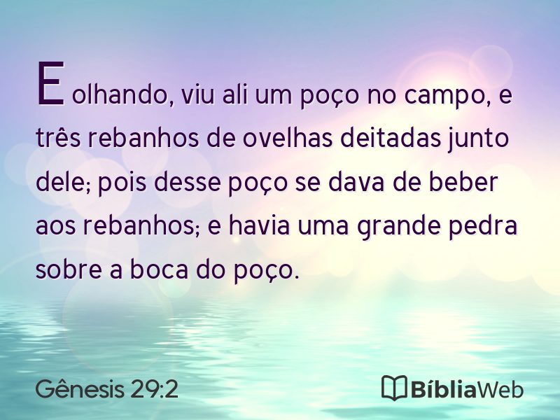 Gênesis 29:2 em imagem para compartilhar
