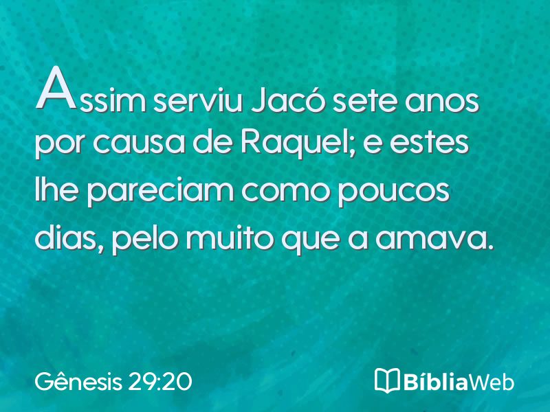 Gênesis 29:20 em imagem para compartilhar