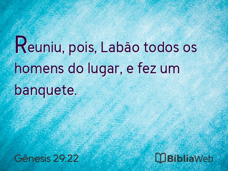 Gênesis 29:22 em imagem para compartilhar