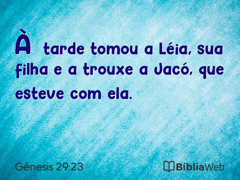 Gênesis 29:23 em imagem para compartilhar