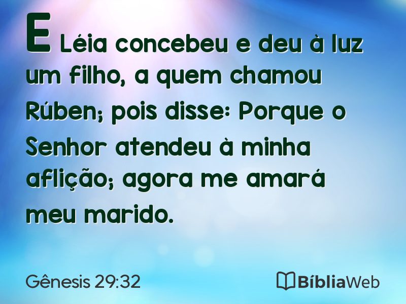 Gênesis 29:32 em imagem para compartilhar