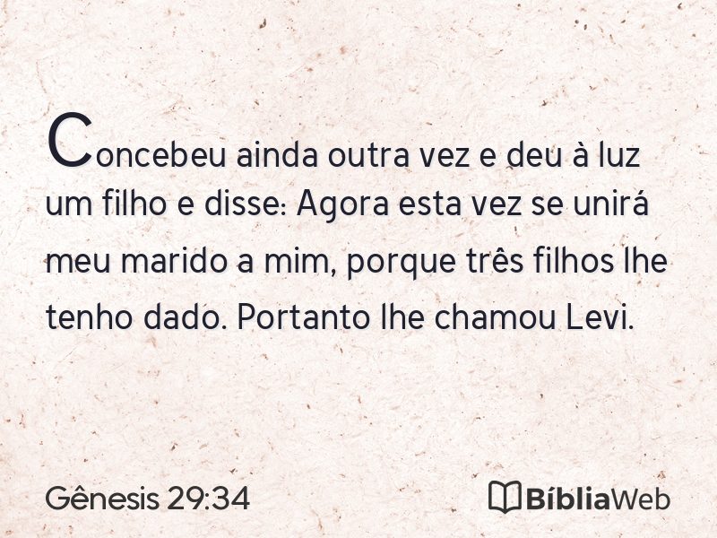 Gênesis 29:34 em imagem para compartilhar