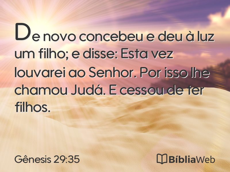 Gênesis 29:35 em imagem para compartilhar