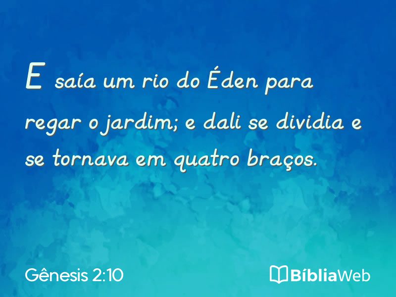 Gênesis 2:10 em imagem para compartilhar