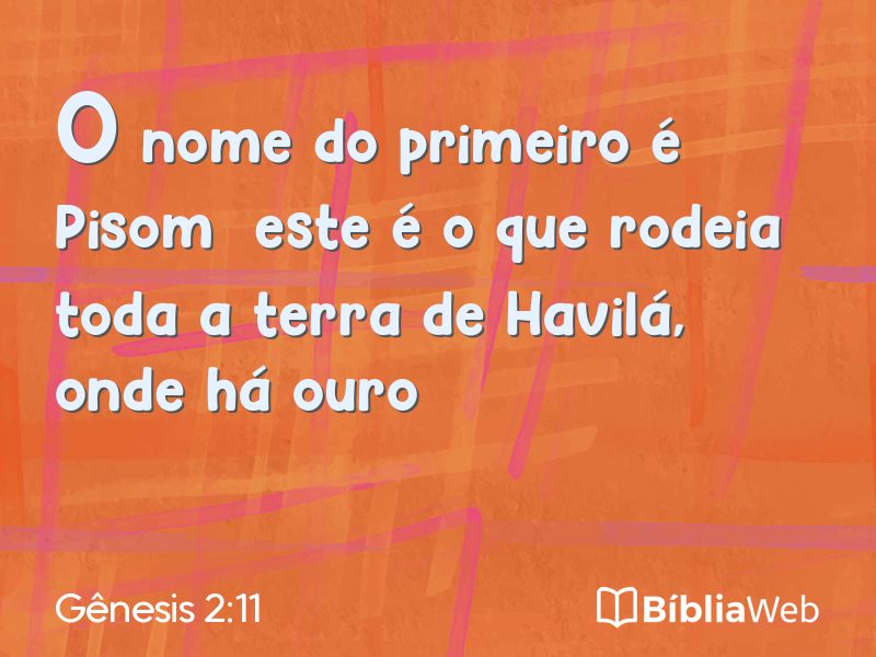 Gênesis 2:11 em imagem para compartilhar