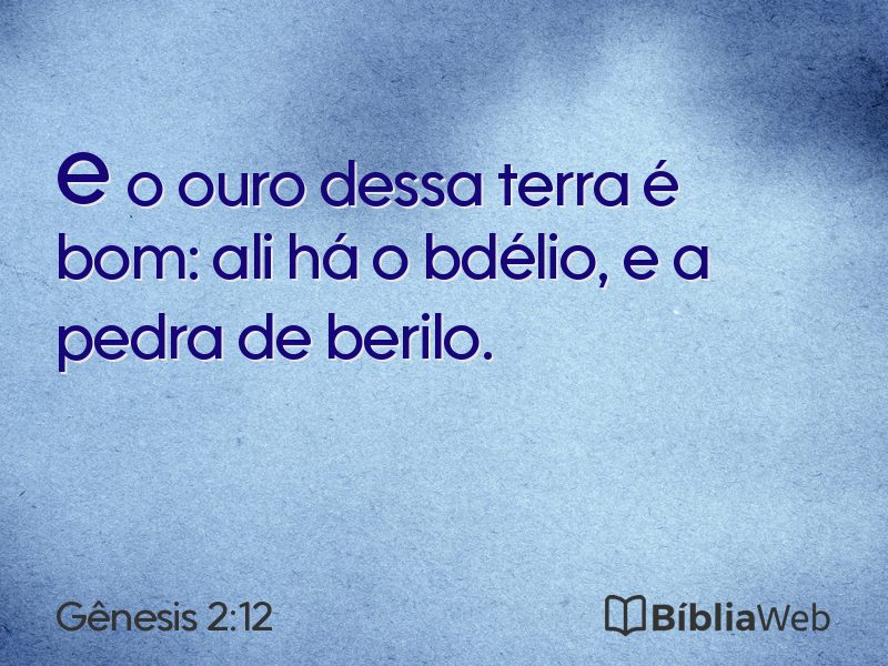 Gênesis 2:12 em imagem para compartilhar