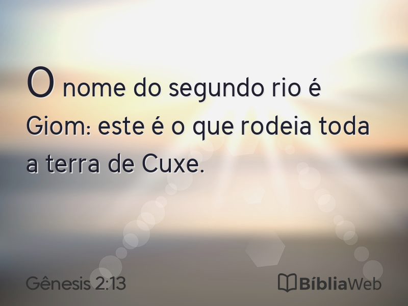 Gênesis 2:13 em imagem para compartilhar