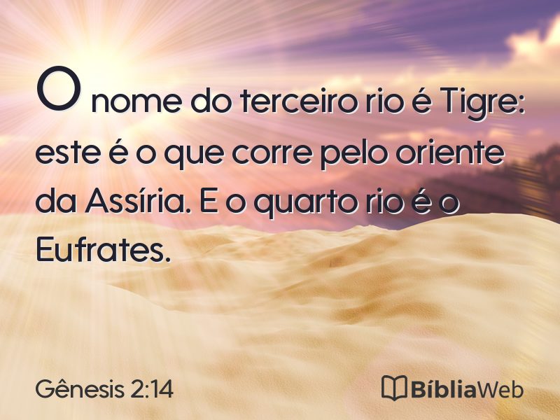 Gênesis 2:14 em imagem para compartilhar