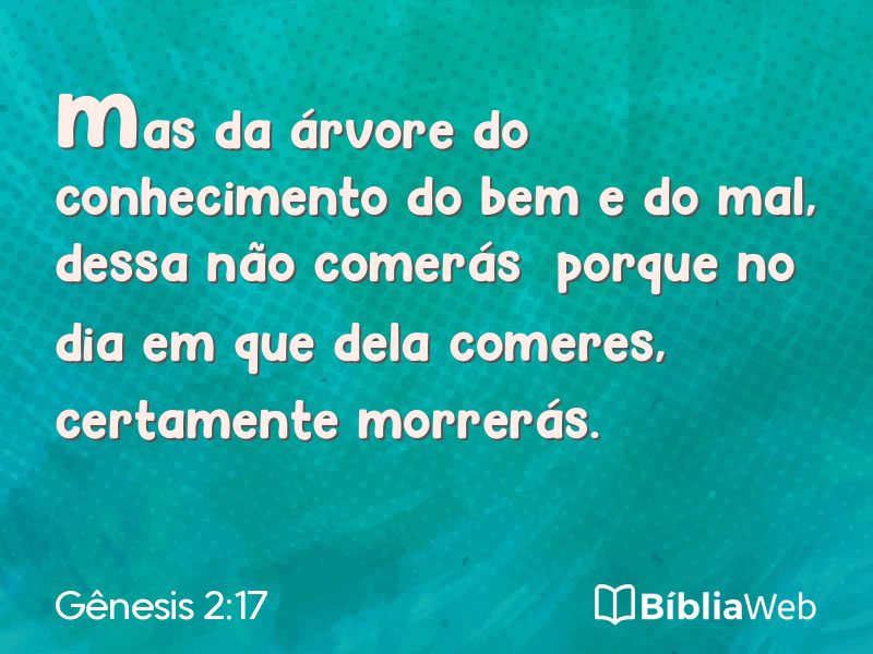 Gênesis 2:17 em imagem para compartilhar